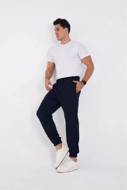 Unisex Kışlık Üç İplik Lastikli Eşofman Pantolon