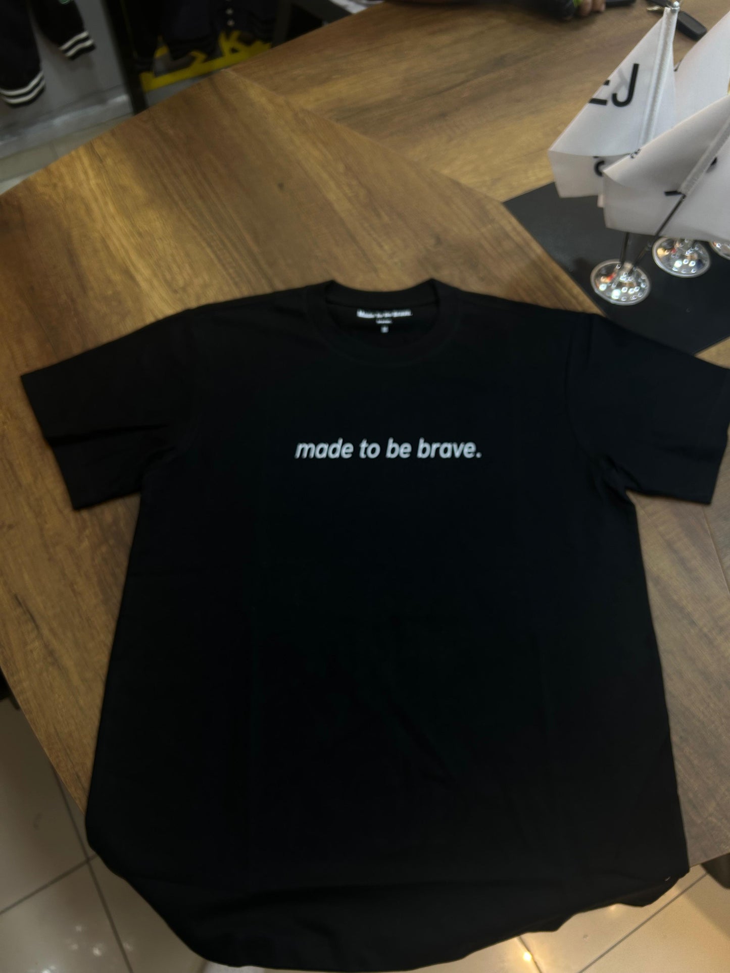 Made to be brave Oversize Basic T-Shirt Siyah