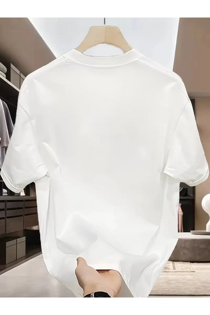 Özgür kuşlar Baskılı Oversize Bisiklet Yaka T-shirt