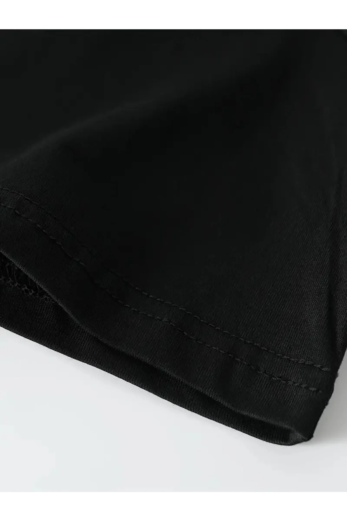Büyük Beden Erkek "Whatever" Baskılı Tişört, Oversize Erkekler İçin Yaz Modası Kısa Kollu Tişörtler - Siyah