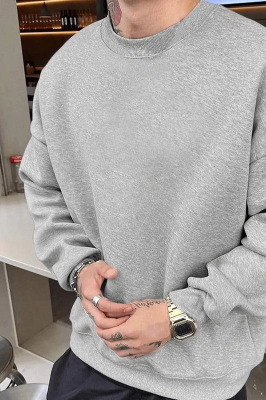 Erkek Düz Bisiklet Yaka Sweat