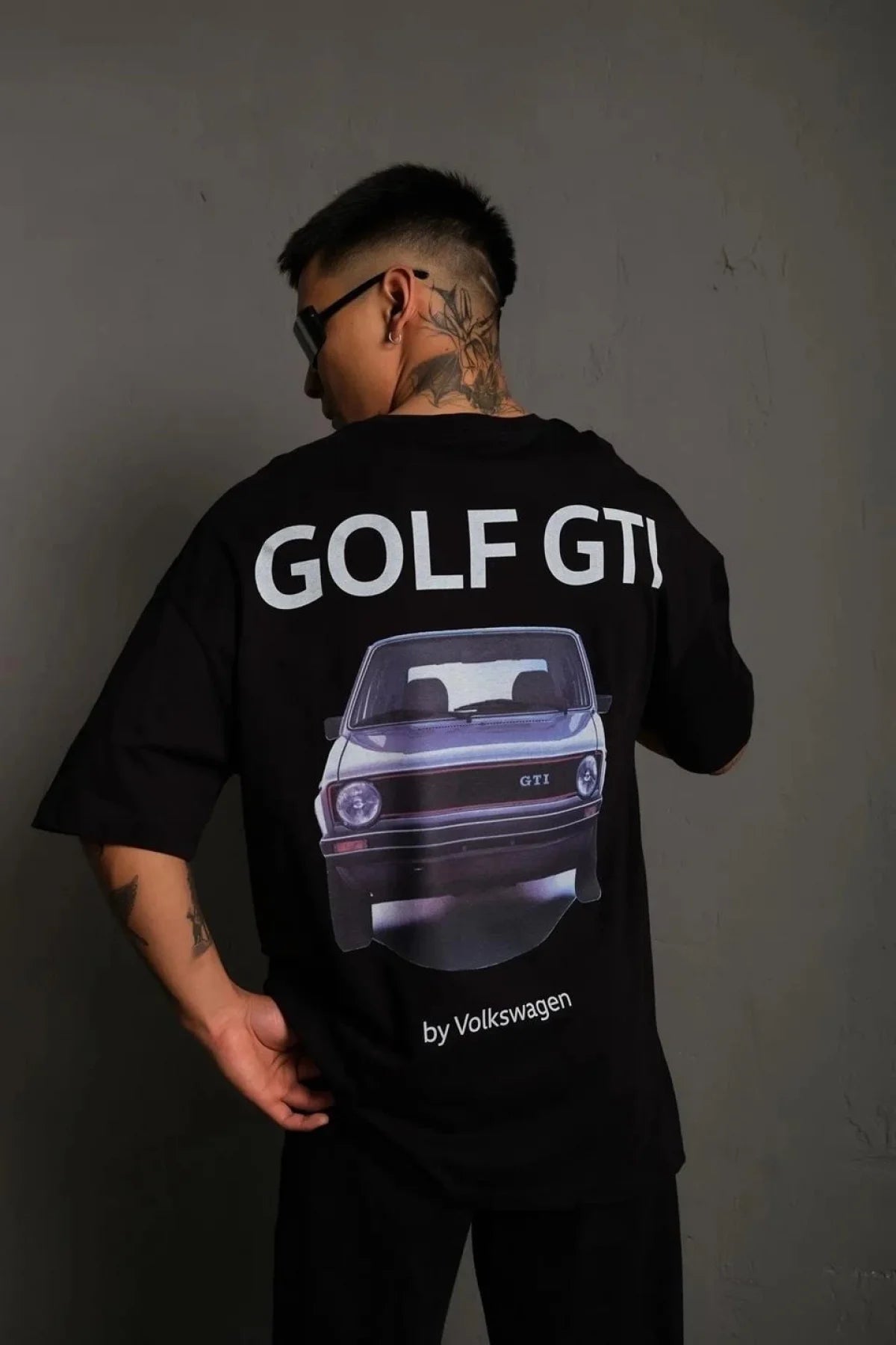 Erkek Sırt Golf Baskılı Oversize T-SHIRT