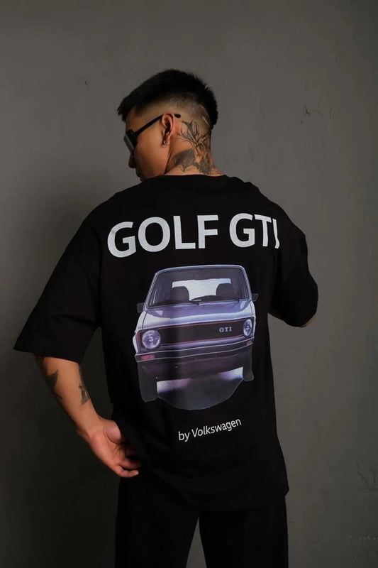 Erkek Sırt Golf Baskılı Oversize T-SHIRT