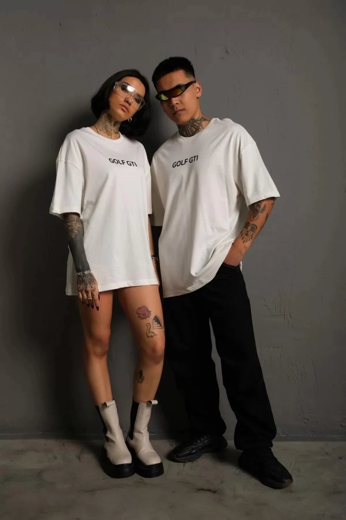 Erkek Sırt Golf Baskılı Oversize T-SHIRT