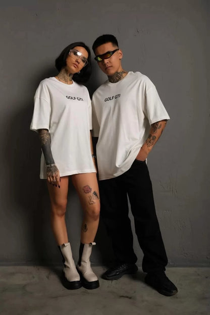 Erkek Sırt Golf Baskılı Oversize T-SHIRT
