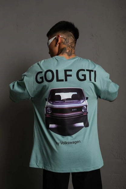 Erkek Sırt Golf Baskılı Oversize T-SHIRT