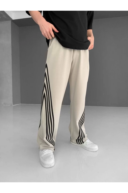 Erkek Oversize Şerit Baskılı Eşofman Altı