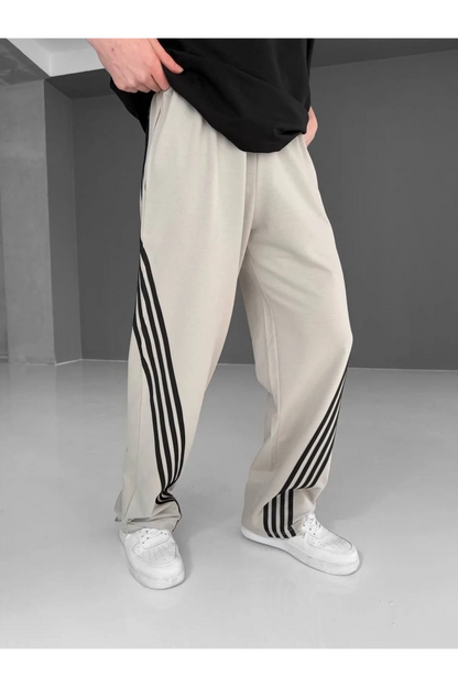 Erkek Oversize Şerit Baskılı Eşofman Altı
