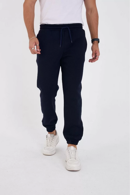 Unisex Kışlık Üç İplik Lastikli Eşofman Pantolon