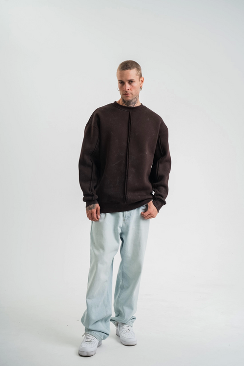 Unisex Bisiklet Yaka Özel SweatShirt