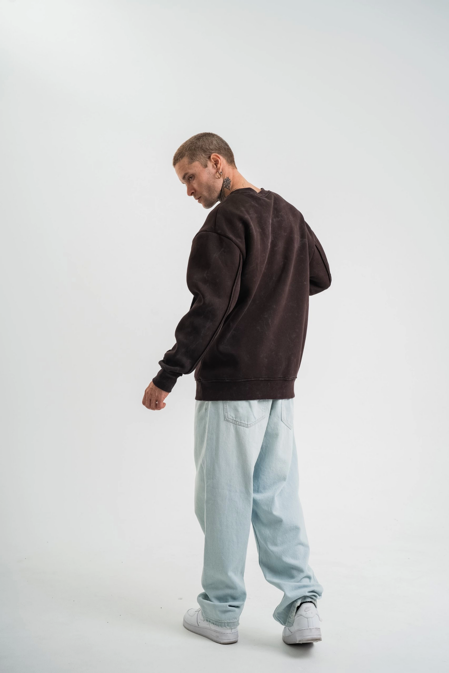 Unisex Bisiklet Yaka Özel SweatShirt