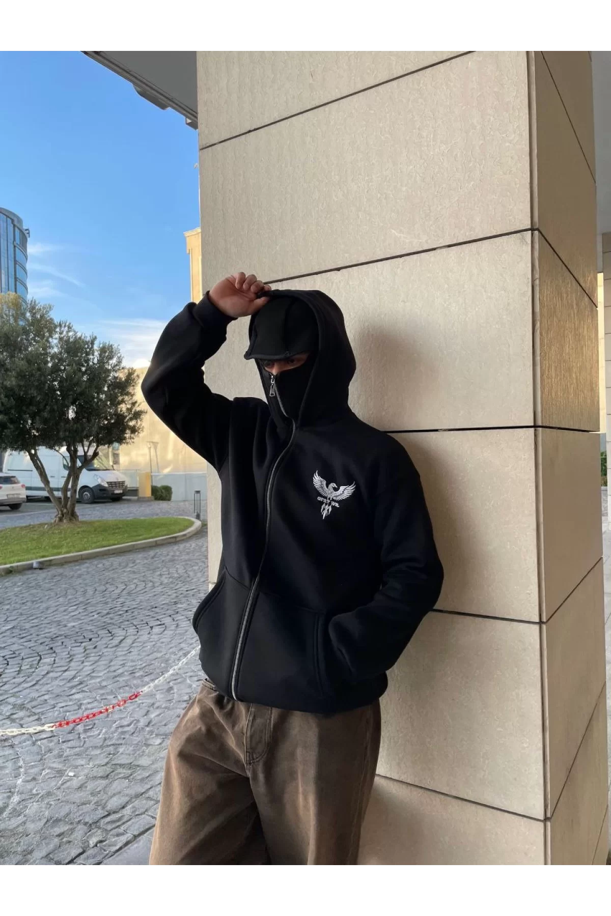 Samuray ZIP Fermuarlı Kapüşonlu SweatShirt