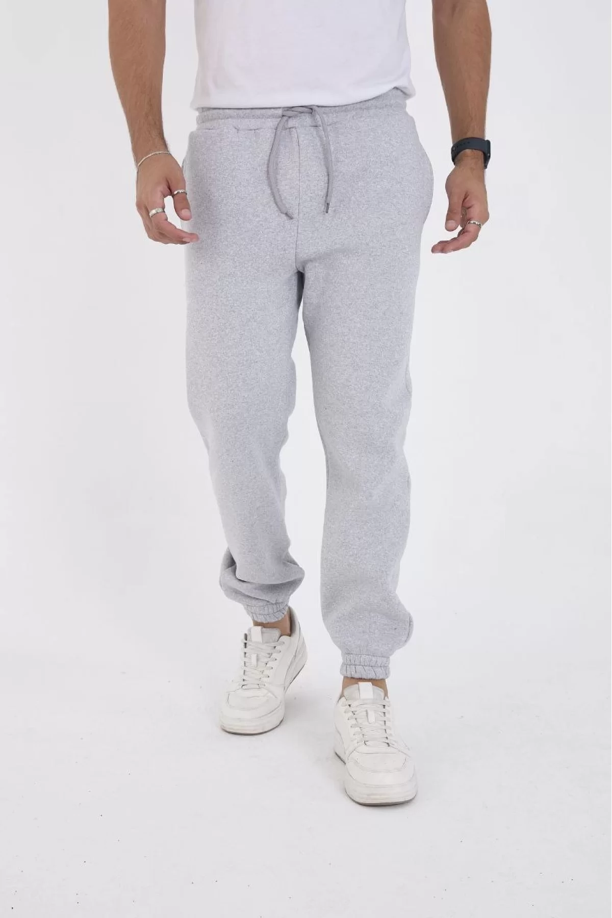 Unisex Kışlık Üç İplik Lastikli Eşofman Pantolon