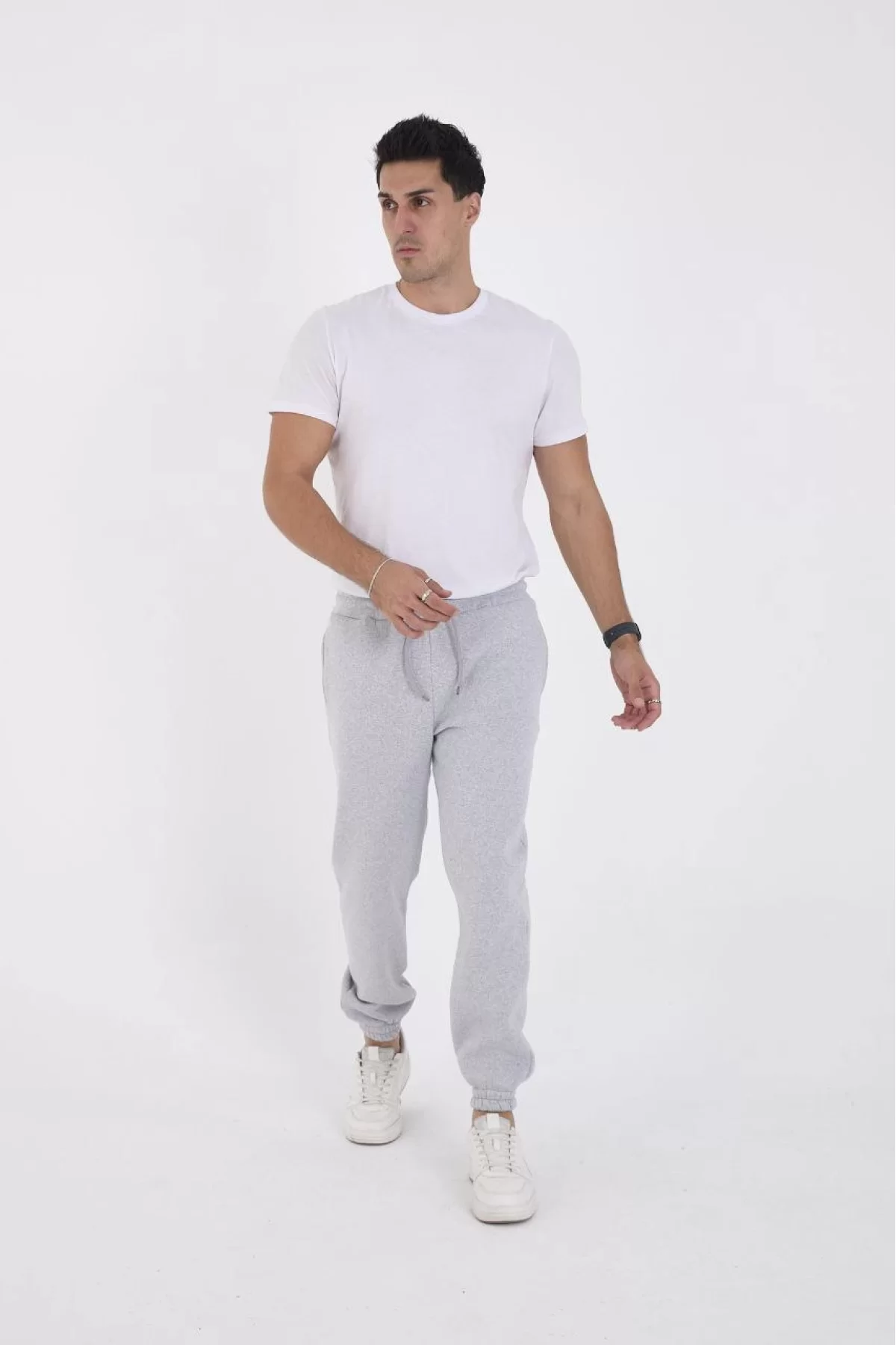 Unisex Kışlık Üç İplik Lastikli Eşofman Pantolon
